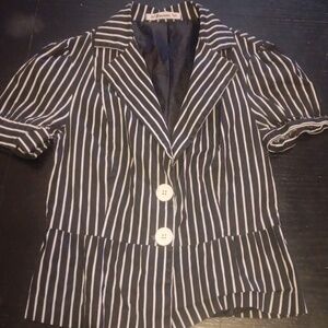 Forever 21 Black and White Striped Blazer